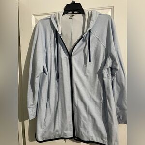 CJ Banks Soft Blue Knit Top